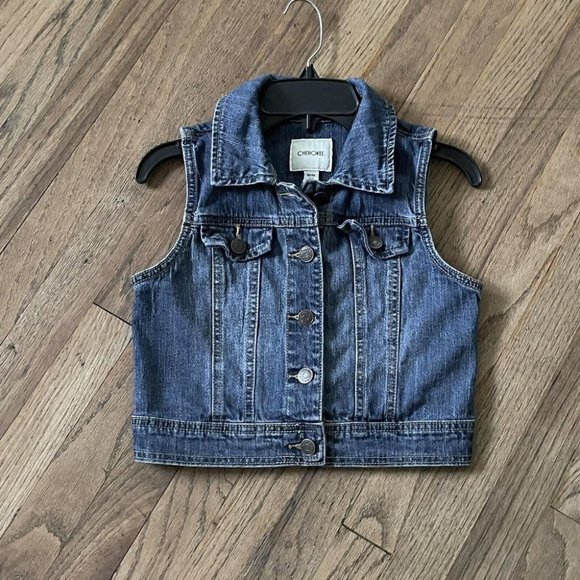 Cherokee Other - Cherokee Kids Girls Medium Denim sleeveless Vest Jean Jacket size M/M  7/8